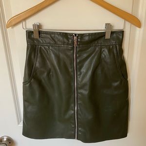 French Connection faux leather mini skirt